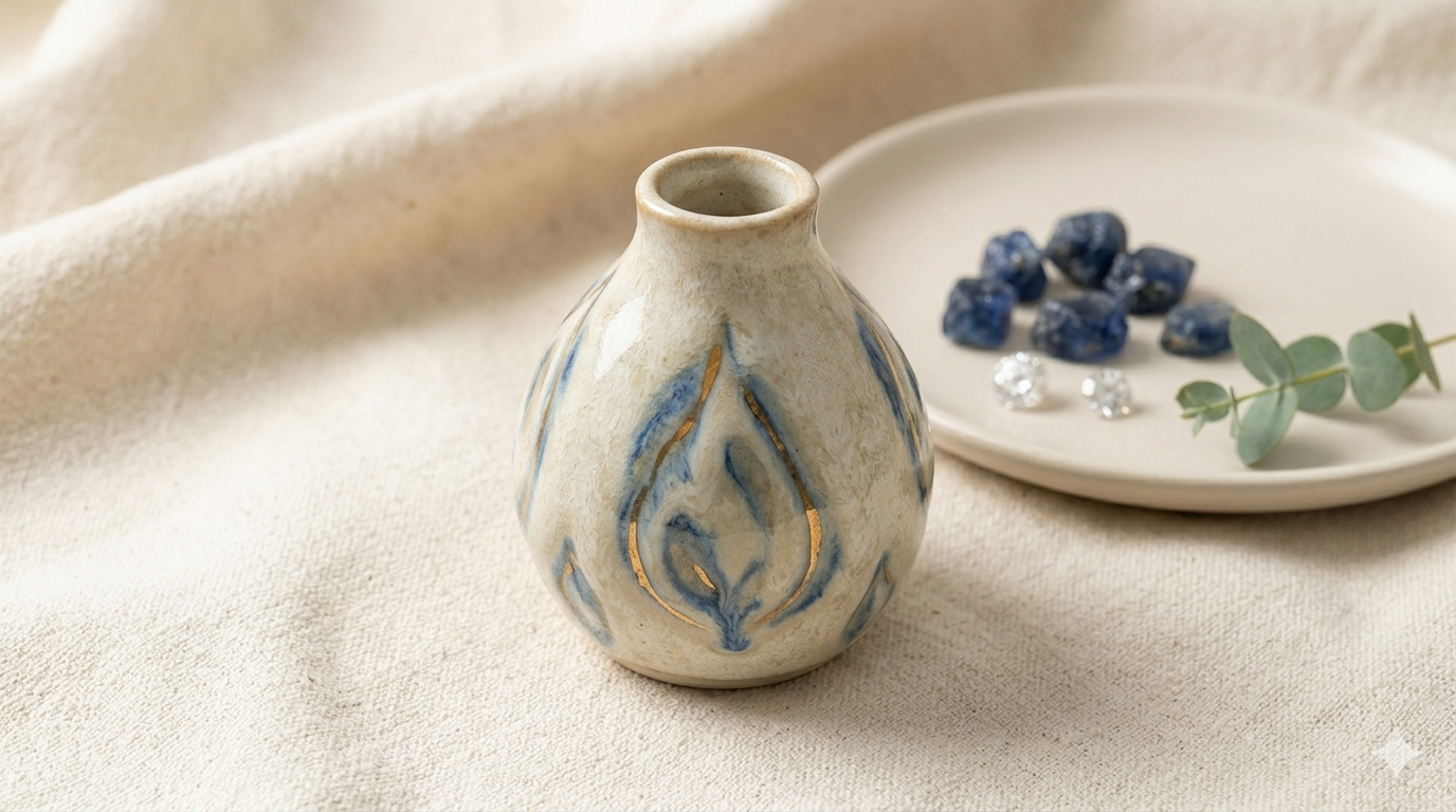 The Caspian Kintsugi Bud Vase