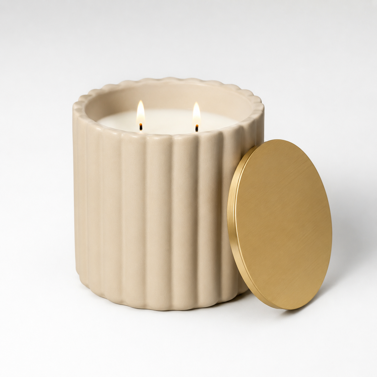 The Soleil Soy Candle on white background