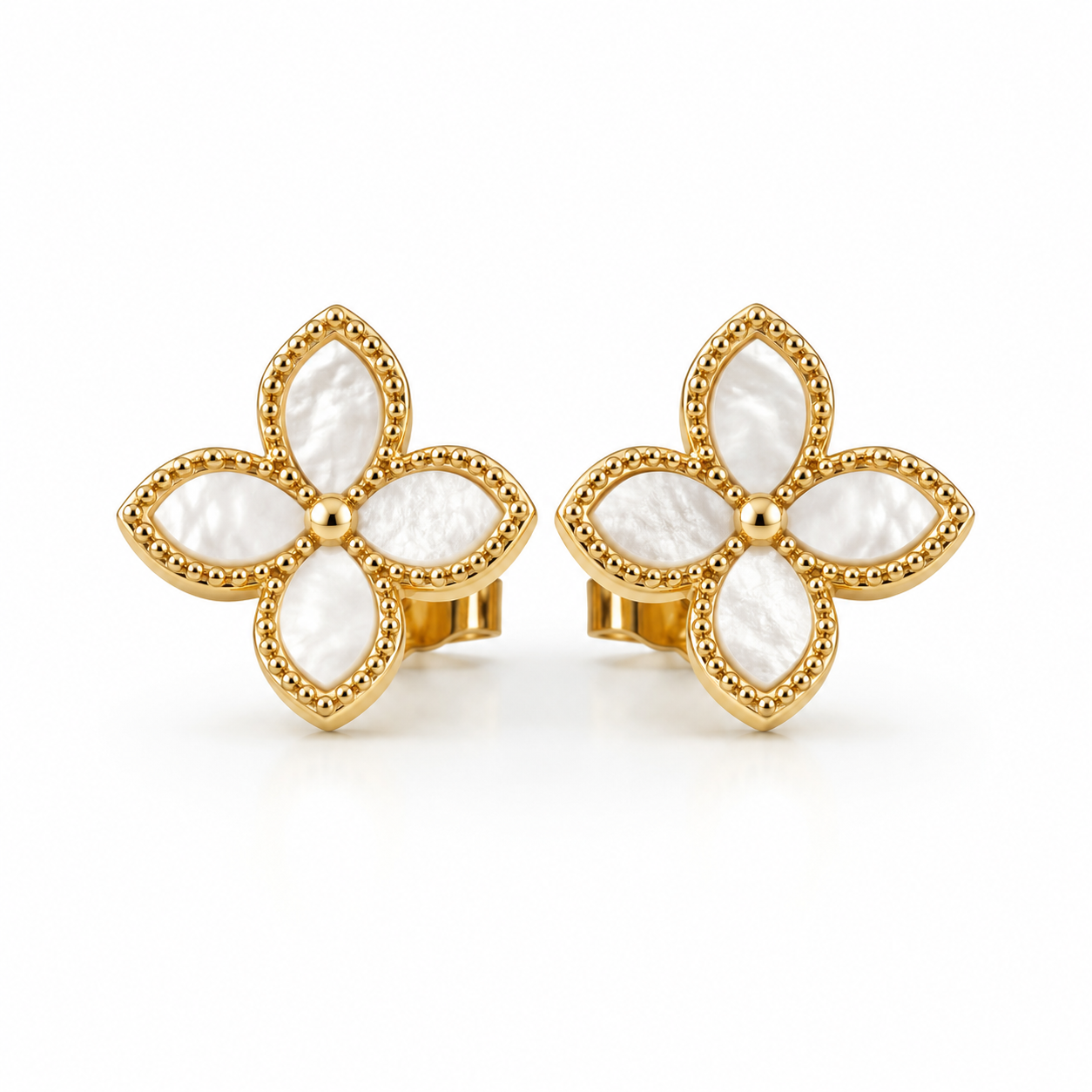The Lumière Drop Earrings on white background
